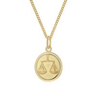 trendor 28468-10 Kinder Sternzeichen Waage Gold 333 mit vergoldeter Kette 40 cm