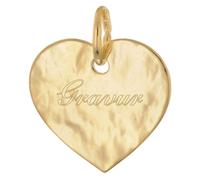 trendor 28492 Herz-Anhänger mit Namen Gold 333 (8 Karat) Gravurplatte Ø 14 mm