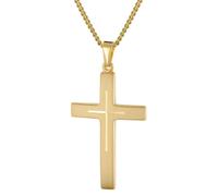 trendor 28862 Herren Kreuz-Anhänger Gold 333/8K Mit Vergoldeter Halskette 50 cm