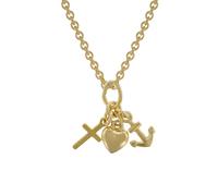 trendor 35732 Anhänger für Kinder Gold 333 Glaube. Liebe. Hoffnung 42 cm