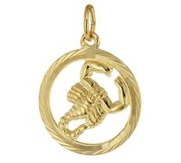trendor Schmuck 39000-11 Sternzeichen Skorpion 333 Gold Anhänger Ø 16 mm