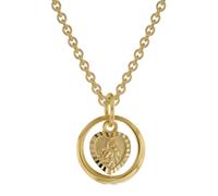 trendor 39455 Taufring mit Engelherz Gold 333 an goldplattierter Silberkette 40 cm
