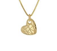 trendor 41130 Herz-Anhänger Gold 333 / 8K mit vergoldeter Silber-Halskette 40 cm