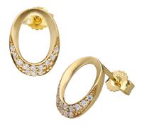 trendor 41544 Damen-Ohrringe Gold 333/8K Ohrstecker mit Zirkonias