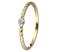 trendor 41566 Damen Brillantring Gold 585/14K Diamantring 52/16.6