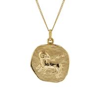 trendor 41960-04 Widder Sternzeichen Ø 20 mm mit 333/8K Goldkette für Herren 50 cm