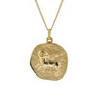 trendor 41960-04 Widder Sternzeichen Ø 20 mm mit 333/8K Goldkette für Herren 60 cm