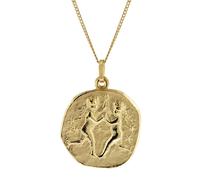 trendor 41960-06 Zwilling Sternzeichen Ø 20 mm mit 333/8K Goldkette für Herren 50 cm