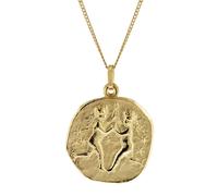 trendor 41960-06 Zwilling Sternzeichen Ø 20 mm mit 333/8K Goldkette für Herren 60 cm