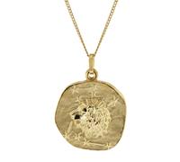 trendor 41960-08 Löwe Sternzeichen Ø 20 mm mit 333/8K Goldkette für Herren 60 cm