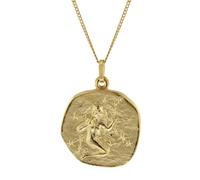 trendor 41960-09 Jungfrau Sternzeichen Ø 20 mm mit 333/8K Goldkette für Herren 50 cm