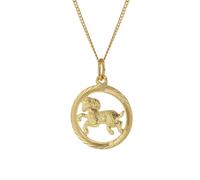 trendor 41980-04 Halskette mit Widder Sternzeichen 333 Gold Ø 16 mm 50 cm