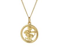 trendor 41980-12 Halskette mit Schütze Sternzeichen 333 Gold Ø 16 mm 40 cm