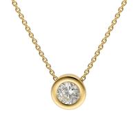 trendor 51364 Halskette für Damen Gold 333 / 8K Zirkonia Collier 42 cm