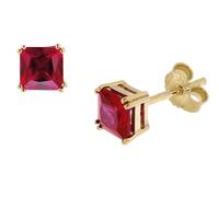 trendor Schmuck 51680-07 Damen-Ohrstecker Gold 333 / 8K Ohrringe Synthetischer Granat