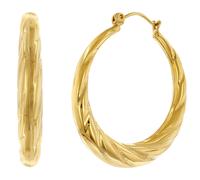 trendor 68050 Damen-Ohrringe Gold 333 / 8K Creolen Ø 30 mm