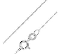 trendor Halskette Feine Ankerkette Weißgold 333 / 8K Breite 0,8 mm zeitloser Halsschmuck für Damen und Herren, elegante Geschenkidee, 68058-38 38 cm