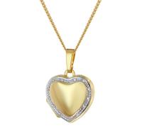 trendor 68157 Damen-Halskette mit Herz-Medaillon 925 Silber Vergoldet 60 cm