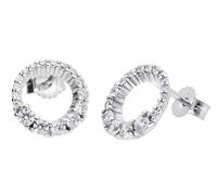 trendor 68389 Damen-Ohrringe Weißgold 333/8K Ohrstecker mit Zirkonia