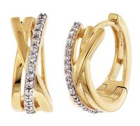 trendor Schmuck Damen-Ohrringe Gold 333/8K Klapp-Creolen 68457