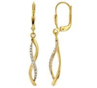 trendor 68526 Damen-Ohrringe Gold 333/8K Ohrhänger mit Synth. Zirkonias