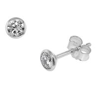 trendor Schmuck 75103 Ohrringe für Damen und Herren 585 Weißgold 14 Karat 4,5 mm