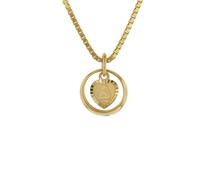 trendor Schmuck Taufring mit Amorherz Gold 585 an goldplattierter Silberkette 75120
