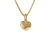 trendor Schmuck 75394 Kinder Herz-Anhänger Gold 585 mit vergoldeter Silberkette