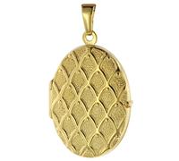 trendor Schmuck Medaillon mit Netzmuster Gold 333 / 8K 75535