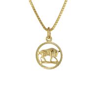 trendor Schmuck 75990-05 Kinder Sternzeichen Stier 333 Gold + goldplattierte Kette