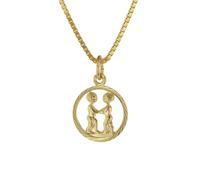 trendor 75990-06 Sternzeichen Zwilling 333 Gold + goldplattierte Kinder-Kette