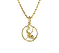 trendor Schmuck 75990-09 Kinder Sternzeichen Jungfrau 333 Gold + goldplattierte Kette