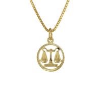 trendor Schmuck 75990-10 Kinder Sternzeichen Waage 333 Gold + goldplattierte Kette
