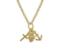 trendor Schmuck 35732 Anhänger für Kinder Gold 333 Glaube, Liebe, Hoffnung, 42 cm