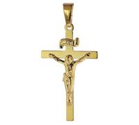 trendor Anhänger Kruzifix 585 Gold/14 Karat 24 x 15 mm 75642