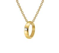 trendor Anhänger Taufring Gold 333 mit goldplattierter Silberkette 39475-42 42 cm
