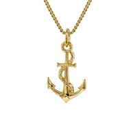 trendor 35801 Anker Gold-Anhänger 333 mit goldplattierter Halskette 60 cm