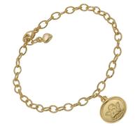 trendor Armband mit Engel-Anhänger 925 Silber Goldplattiert 17 cm zauberhafter Armschmuck für Kinder, wunderschöne Geschenkidee, 51202