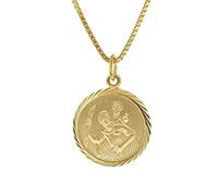trendor Schmuck 41406 Christophorus Anhänger 333 Gold mit vergoldeter Silberkette 40 cm