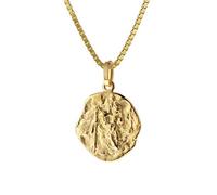 trendor Christophorus Anhänger Gold 333/8 Kt. mit Goldplattierter Kette elegantes Schmuck-Set aus Echtgold Halskette für Damen und Herren 75318-45 45 cm