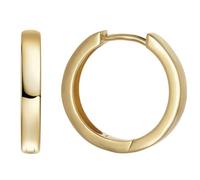 trendor Creolen-Ohrringe 925 Silber Vergoldet Klapp-Creolen Ø 16 mm 21941 | Ohrschmuck für Frauen, Männer und Kinder, Scharnier-Creolen Sterlingsilber, Silberohrringe goldplattiert, Schmuck-Geschenk