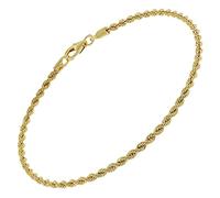 trendor Damen-Armband 333 Gold / 8 Karat Kordelkette zauberhafter Goldschmuck für Frauen, wunderschöne Geschenkidee 51881-18,5 18,5 cm