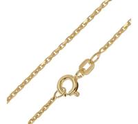 trendor Damen-Halskette 925 Silber Vergoldet Feine Ankerkette 1,3 mm zeitloses Schmuckstück für Frauen, modisches Accessoire 28804-38 38 cm