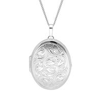 trendor 15550 Damen-Halskette mit großem Medaillon 925 Silber 45 cm