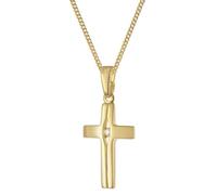 trendor Damen-Halskette mit Kreuz-Anhänger 925 Silber vergoldet 28452-45