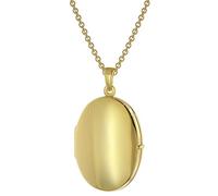 trendor 75826 Medaillon mit Halskette für Damen Gold auf Silber 925 60 cm