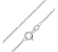 trendor Damen-Kette 925 Silber Diamantierte Ankerkette 1,3 mm zeitloses Schmuckstück für Frauen, modisches Accessoire 28800-45 45 cm