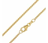 trendor Schmuck Damen-Kette 925 Silber Vergoldet Runde Veneziakette 1,5 mm 28970
