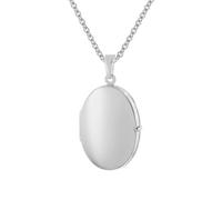 trendor Damen-Kette mit Medaillon 925 Silber Rhodiniert modisches Schmuckstück für Frauen, elegantes Accessoire und schöne Geschenkidee, 28382-45 45 cm