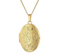 trendor 15548 Damen-Kette mit Medaillon 925 Silber vergoldet 42 cm